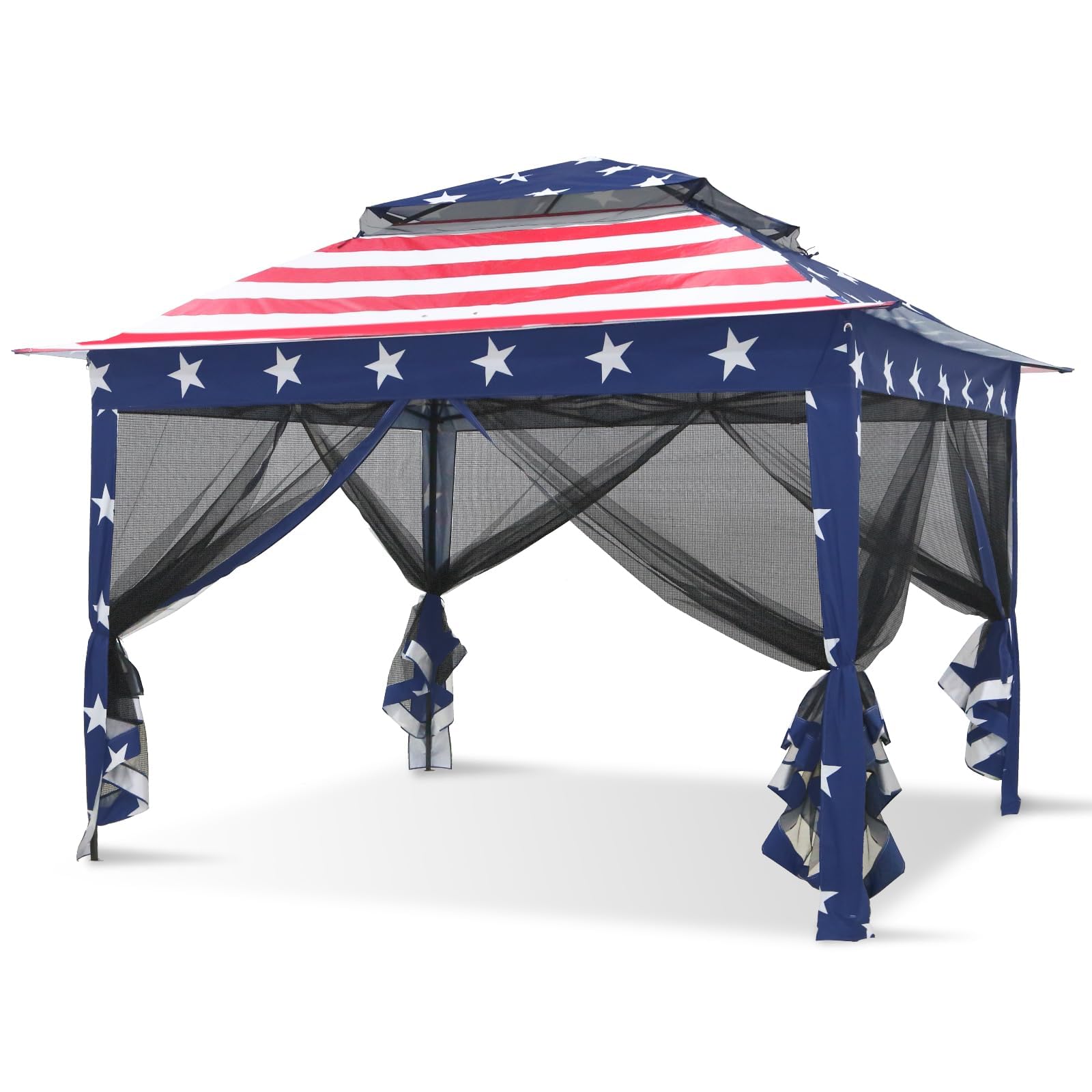 COOS BAY 11x11 Pop-Up Instant Gazebo Tent with Mosquito Netting Outdoor Canopy Shelter with 121 Square Feet of Shade (Khaki)