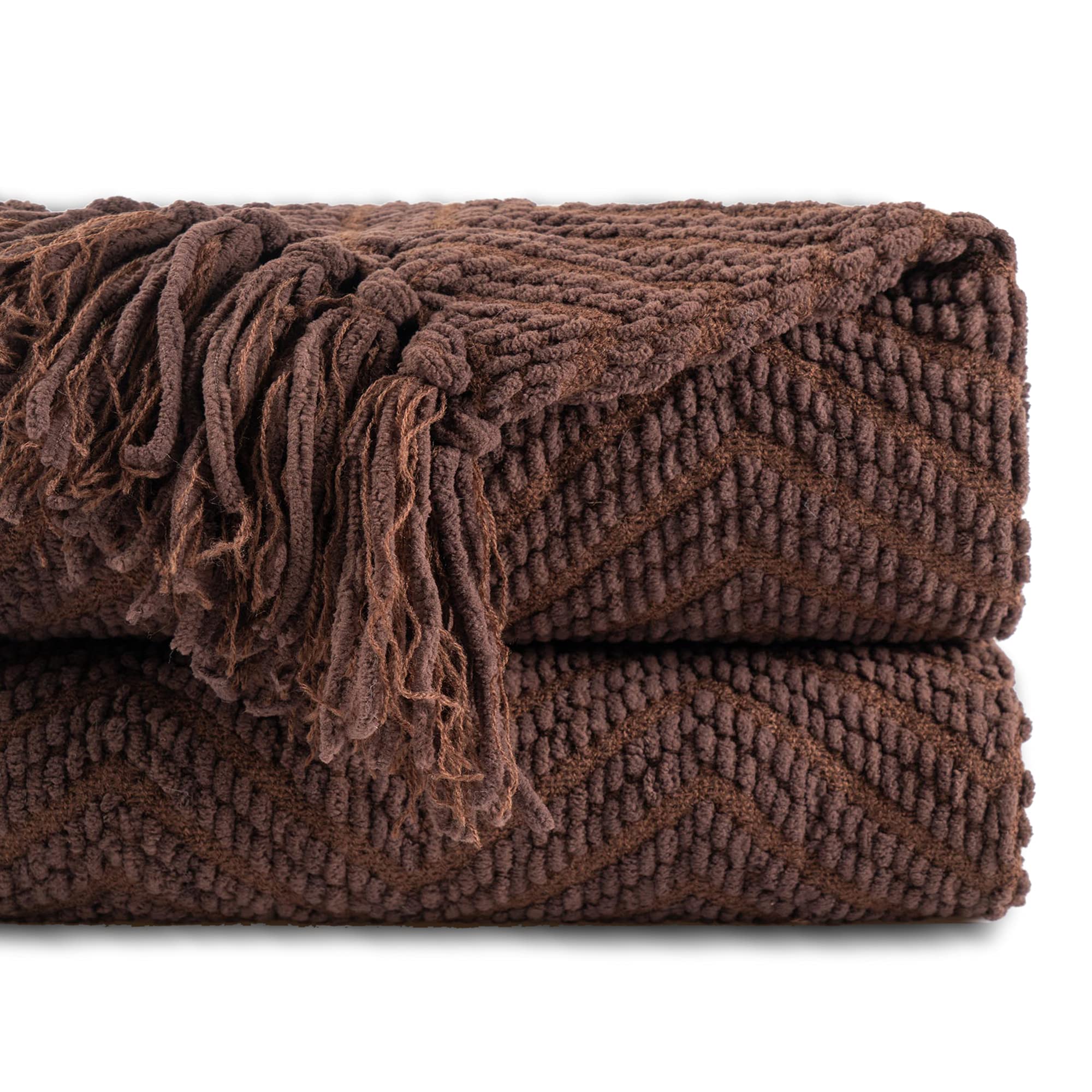 BATTILO HOME Beige Throw Blanket for Couch, Knitted Beige Throw for Bed, Neutral Throw Blankets Tan Throw Blanket for Room Decor Housewarming Gifts, 50" x 60"