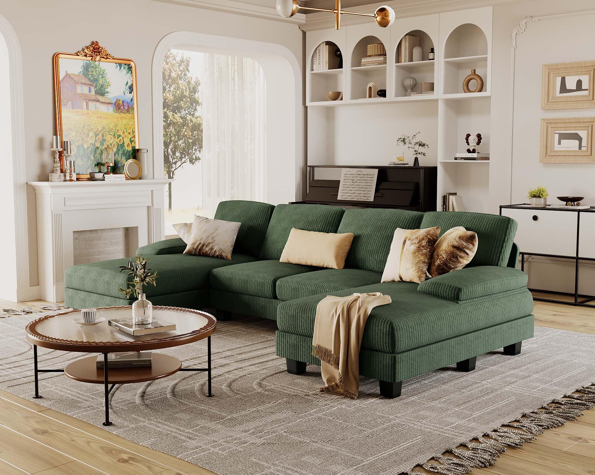 Clara Corduroy Sectional Sofa