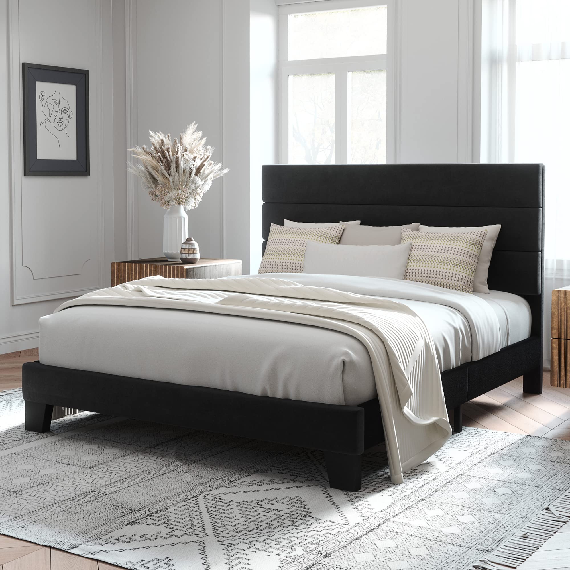 Alle Upholstered Platform Bed Frame