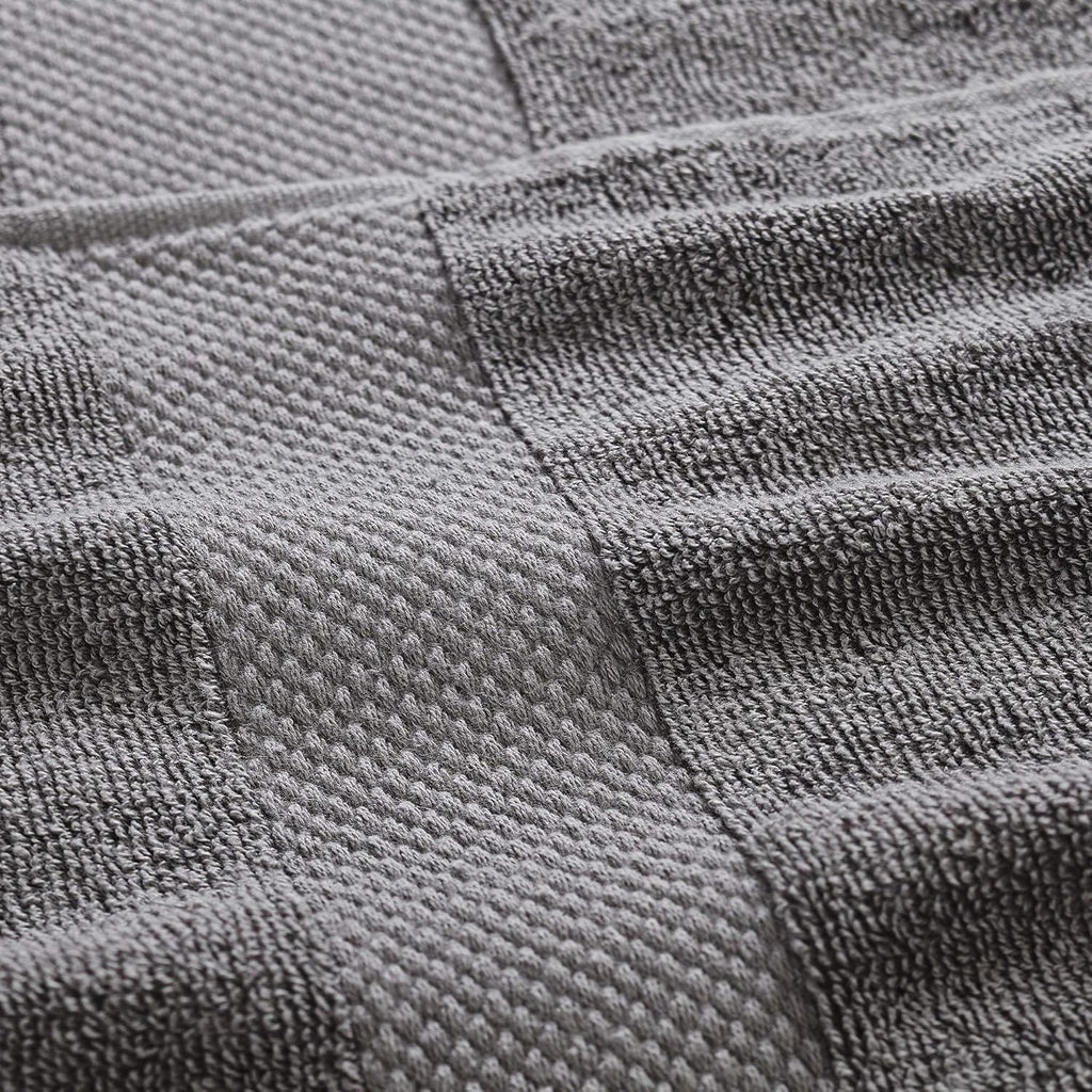 Modern Threads 600 GSM 6-Piece Towel Set with Filgree Jacquard Border Charcoal