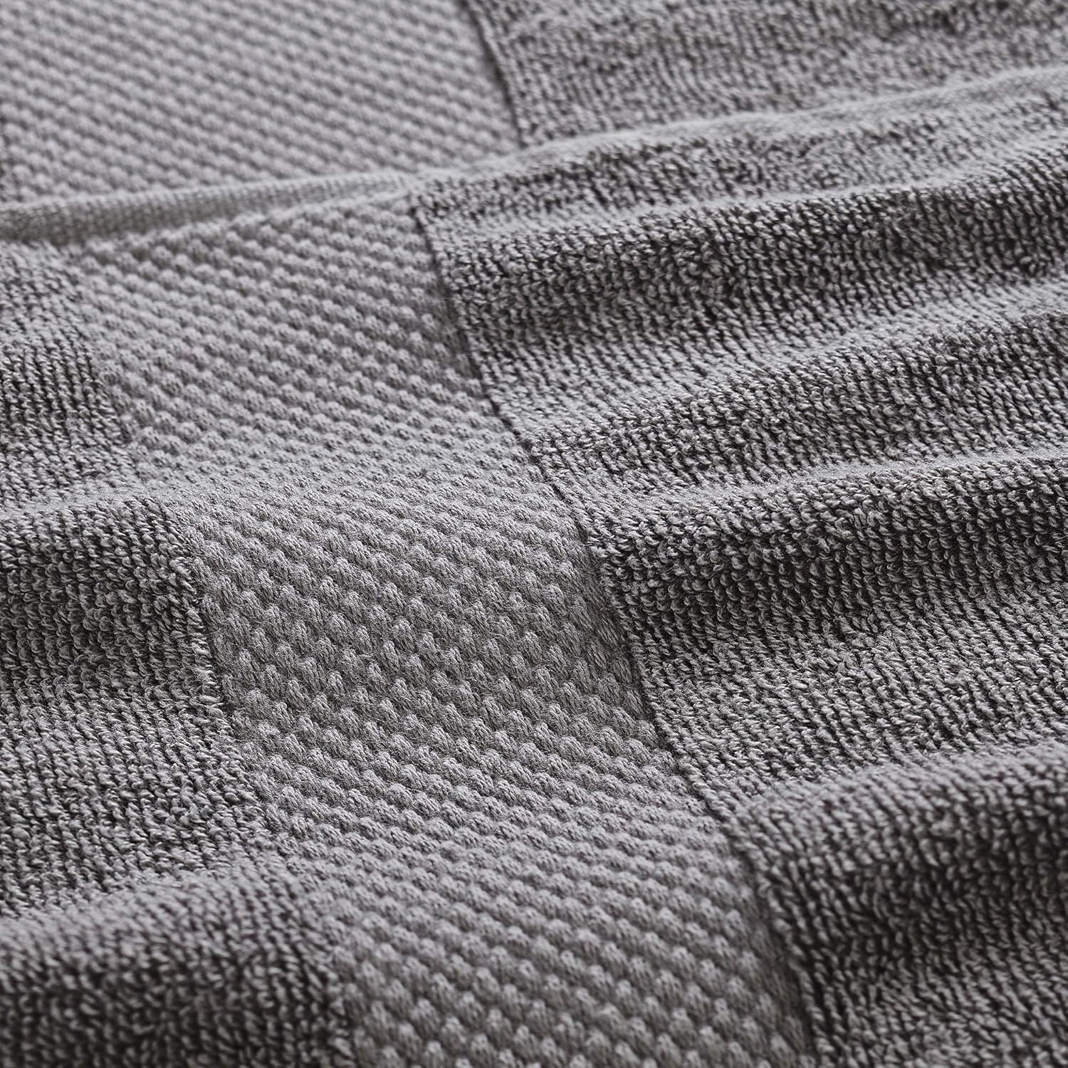 Modern Threads 600 GSM 6-Piece Towel Set with Filgree Jacquard Border Charcoal