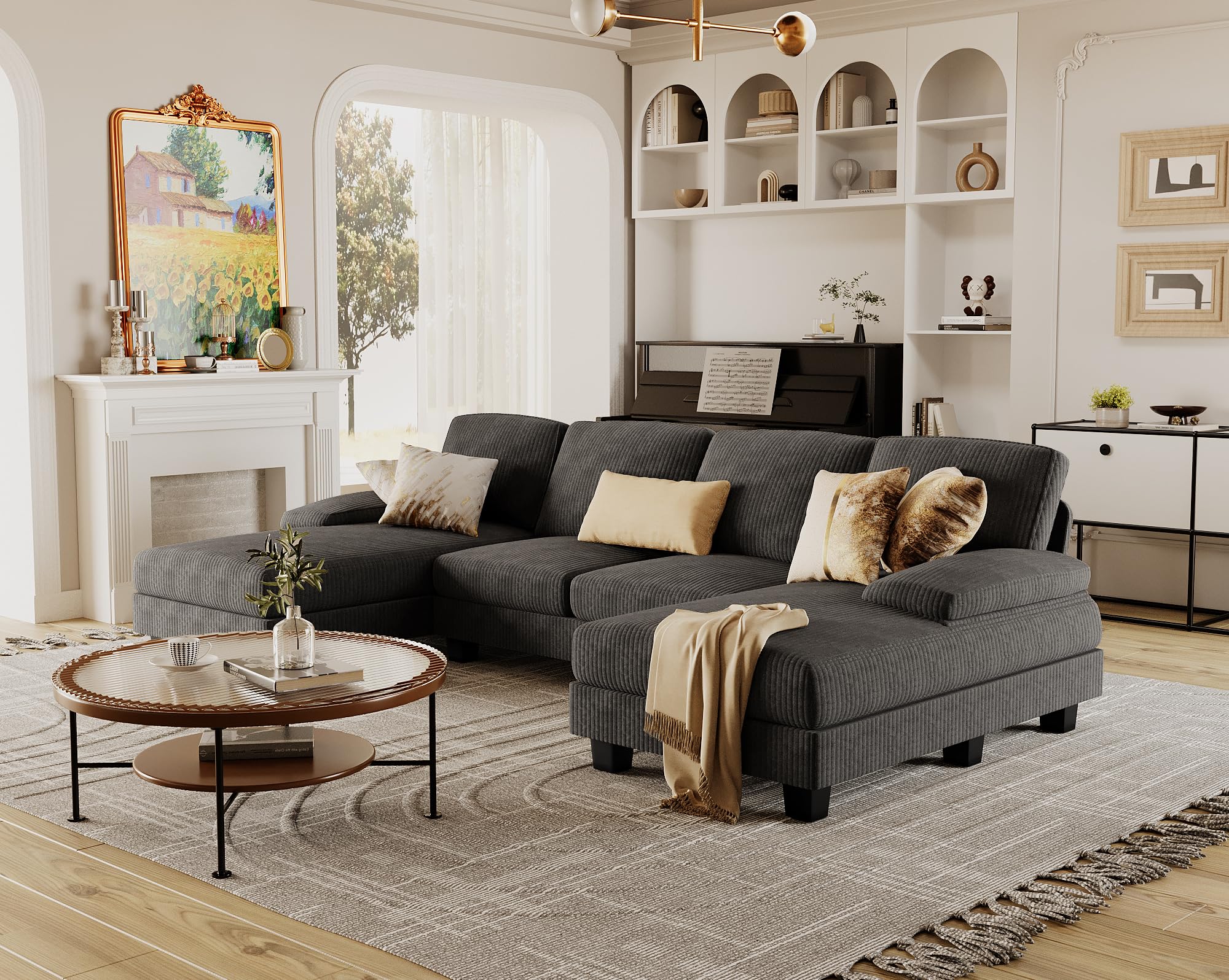 Clara Corduroy Sectional Sofa
